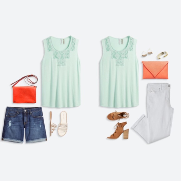 Stitch Fix SWEET GREY Tulay Crochet Detail Knit Top - Picture 2 of 4